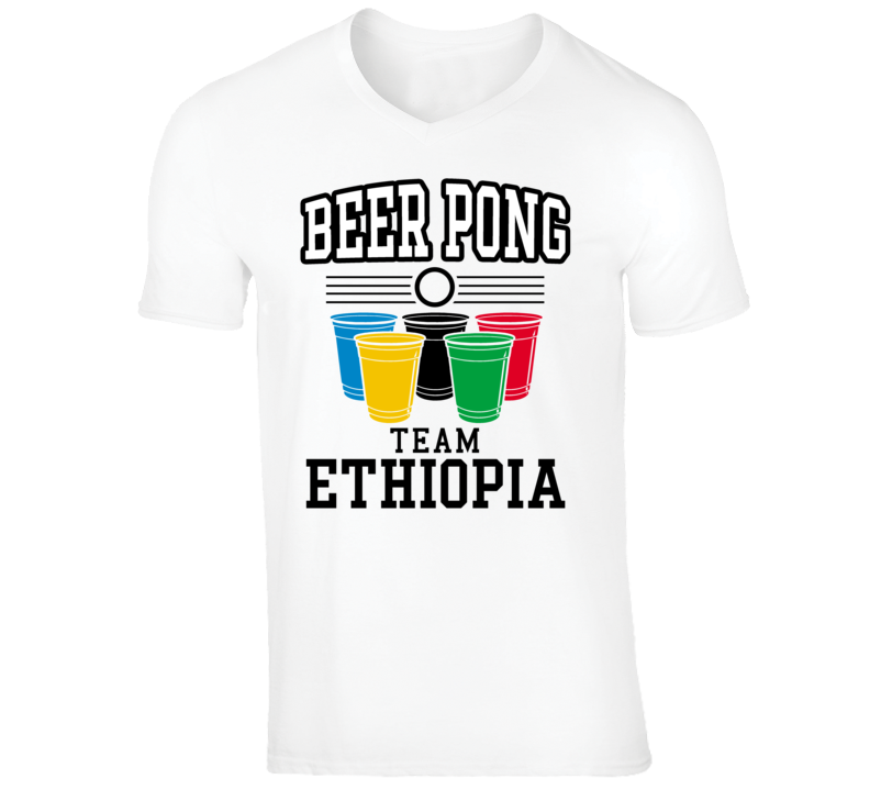 Team Ethiopia Beer Pong Olympic Games Funny Drinking T Shirt