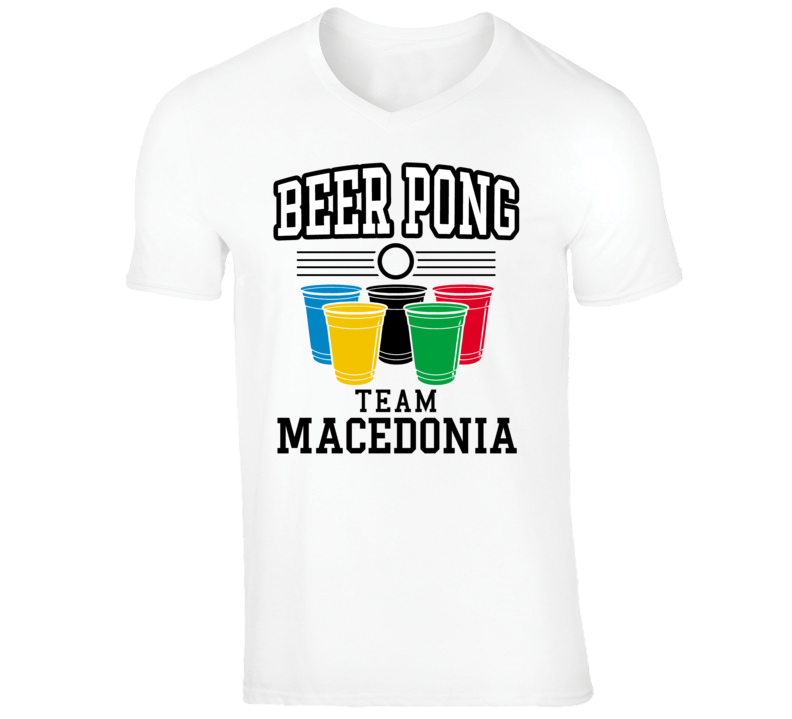 Team Macedonia Beer Pong Olympic Games Funny Drinking T Shirt