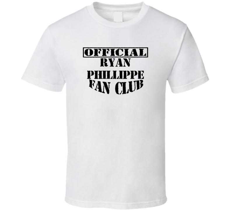 Offical Ryan Phillippe Fan Club Action Movie Star Actor T Shirt