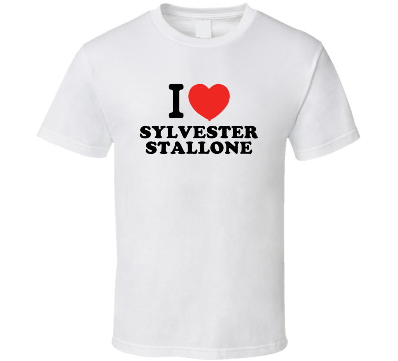 I Heart Sylvester Stallone Action Movie Star Actor Fan T Shirt