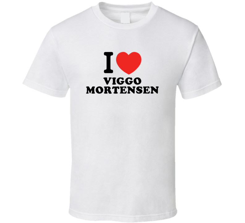 I Heart Viggo Mortensen Action Movie Star Actor Fan T Shirt