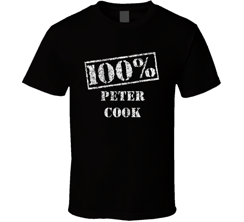 Peter Cook 100 Percent Comedian Comedy Worn Look Fan T Shirt