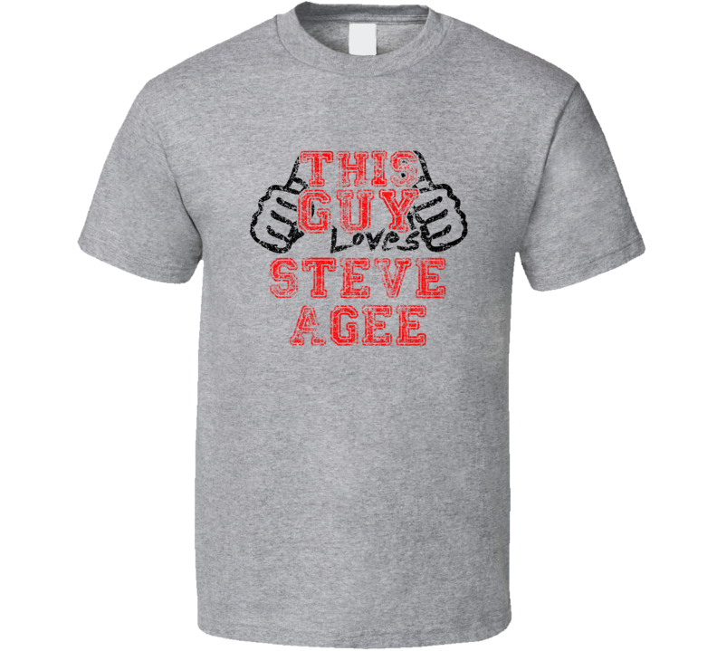 This Guy Loves Steve Agee Comedian Comedy Worn Look Cool Fan T Shirt
