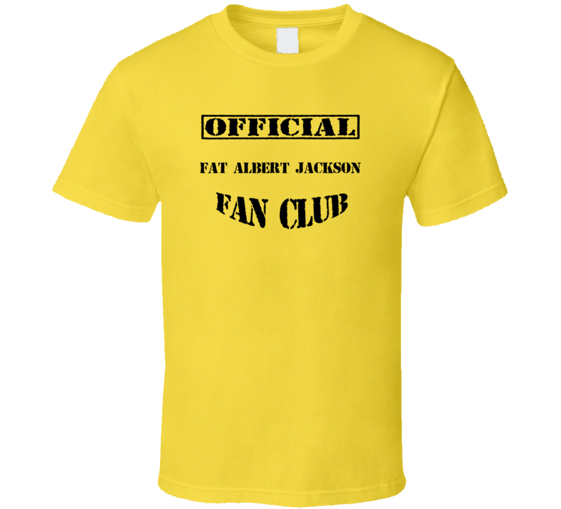 Fat Albert Jackson Fat Albert and the Cosby Kids TV Fan Club T Shirt Fat Albert Jackson Fat Albert and the Cosby Kids TV Fan Club T Shirt