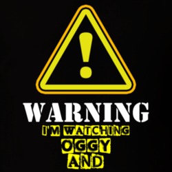 Oggy and the Cockroaches Don Michael Paul Oggy TV Show Warning I'm Watching Funny T Shirt 6310704