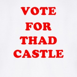 Vote For Thad Castle Tv Show Blue Mountain State T Shirt 6612002