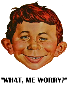 Alfred E Neuman Mad Magazine What Me Worry Black Text T Shirt