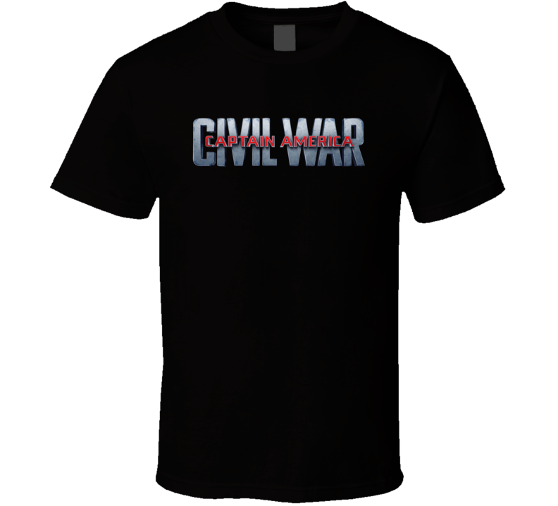 Captain America Civil War Movie Logo Super Hero Comic Book T Shirt