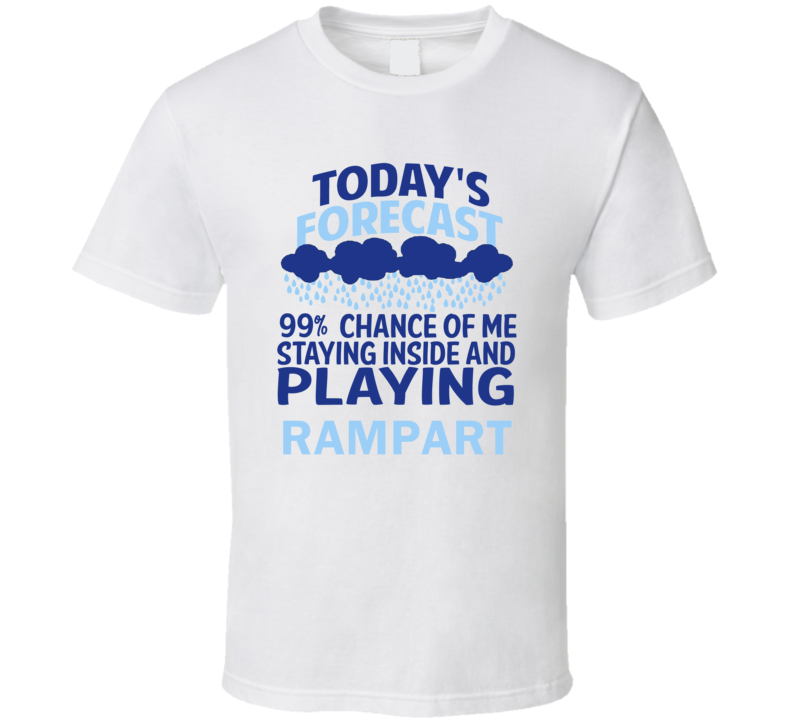 Todays Forecast Rampart SNES Game T Shirt Todays Forecast Rampart SNES Game T Shirt