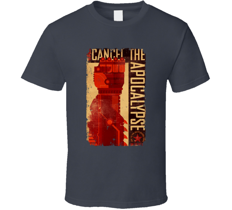 Pacific Rim Movie War Propaganda Parody Poster Distressed T Shirt