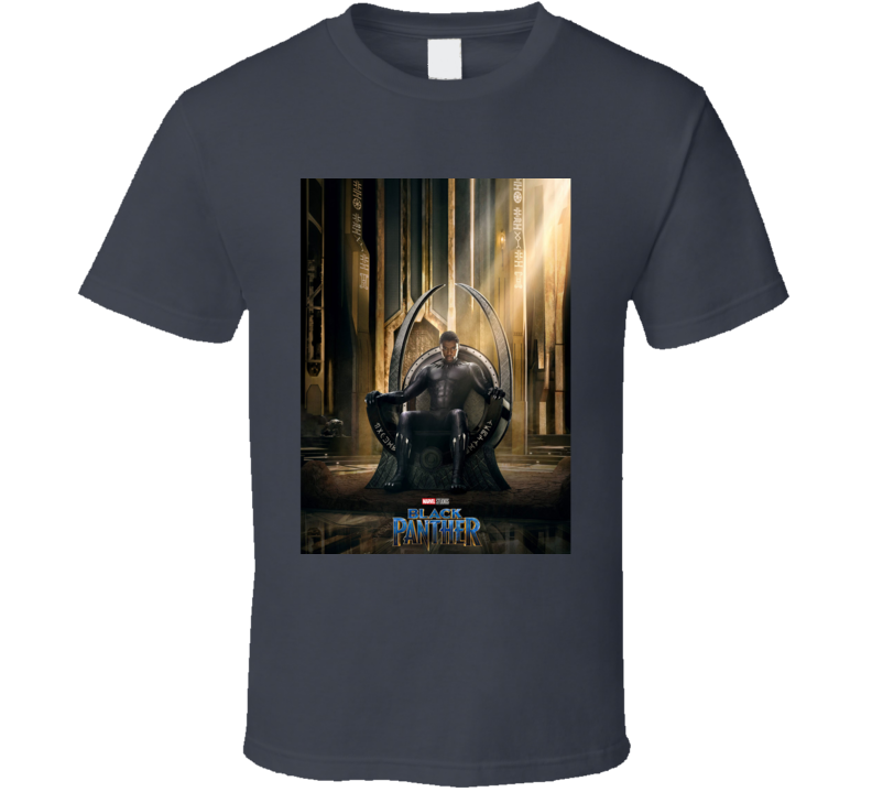 Black Panther Movie Poster Super Hero Throne T Shirt