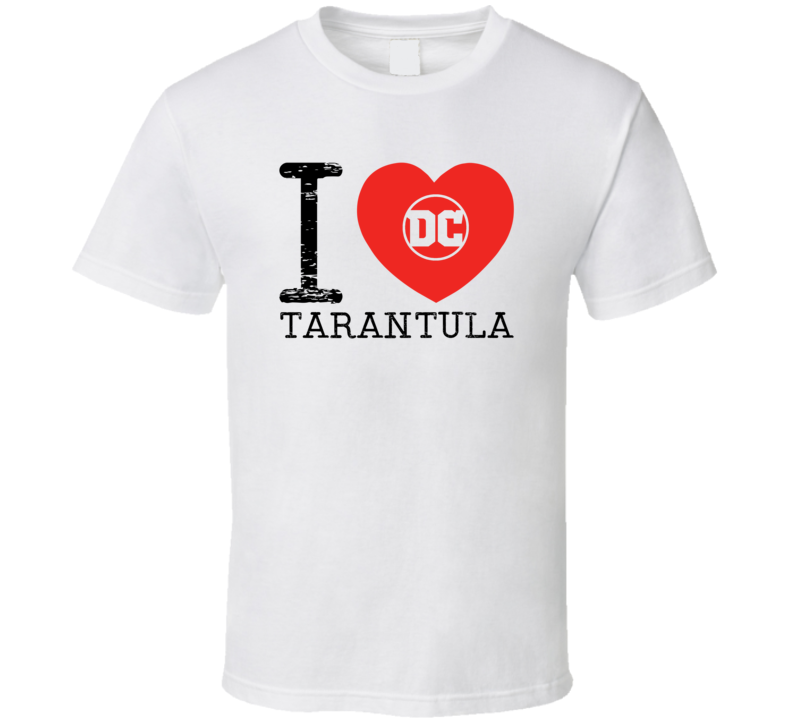 Tarantula I Love Heart Comic Books Super Hero Villain T Shirt