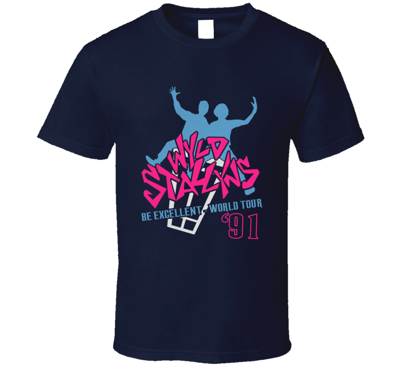 Bill And Teds Excellent Adventure Movie Wyld Stallyns Tour T Shirt Bill And Teds Excellent Adventure Movie Wyld Stallyns Tour T Shirt