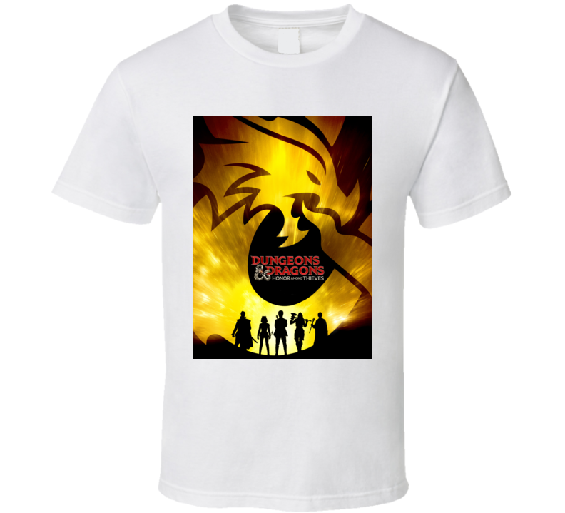 Dungeons Dragons Movie Honor Among Thieves Silhouette Logo T Shirt