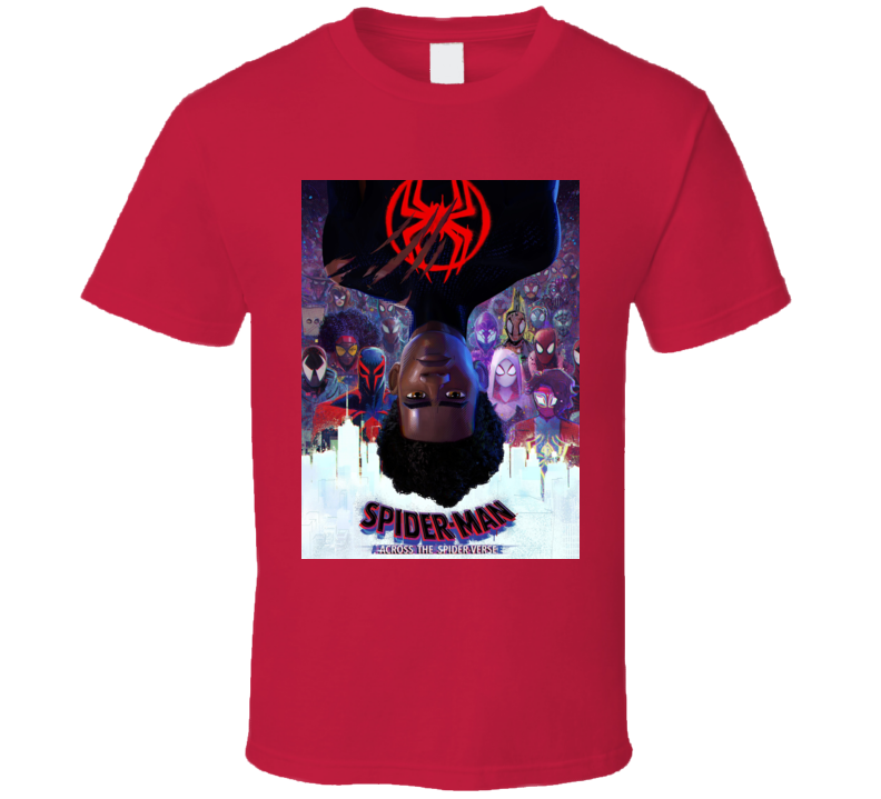 Spider Man Across The Spider Verse Miles Morales Hanging T Shirt