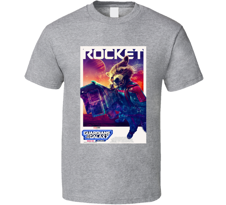 Rocket Racoon Portrait Guardians Of The Galaxy Vol 3 T Shirt