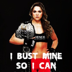 Ronda Rousey Rowdy Bust Mine Kick Yours Quote Fighter Champion T Shirt 16689429