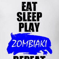 Zombiaki Board Game Eat Sleep Repeat T Shirt 26860103