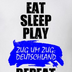 Zug um Zug Deutschland Board Game Eat Sleep Repeat T Shirt 26860152
