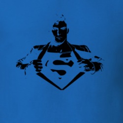 Superman Reeves Movie Comic Books Black Stencil T Shirt 34551941