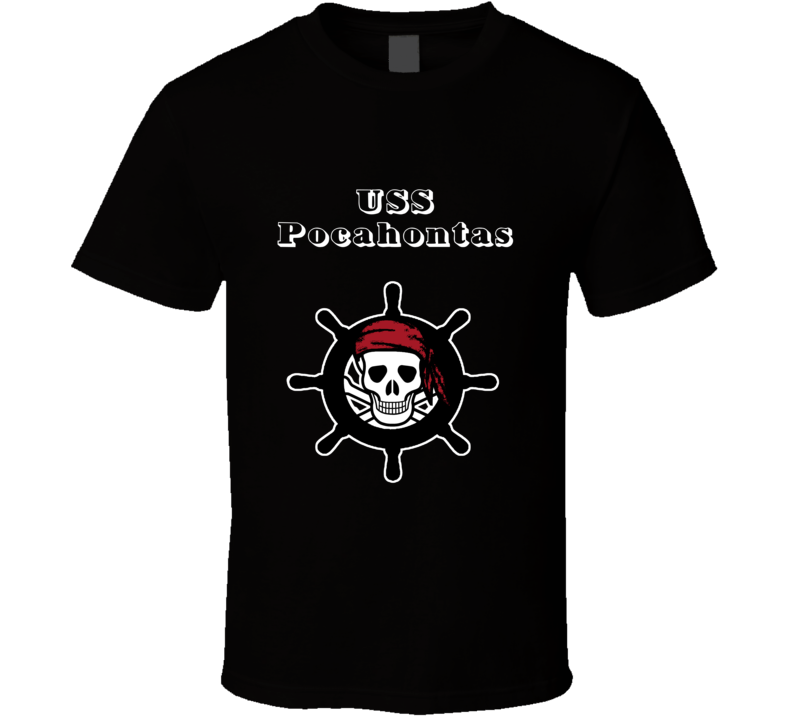 USS Pocahontas Trending Skull Pirate Ship T Shirt