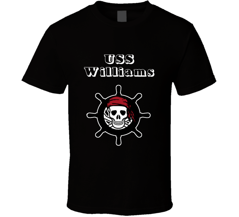 USS Williams Trending Skull Pirate Ship T Shirt