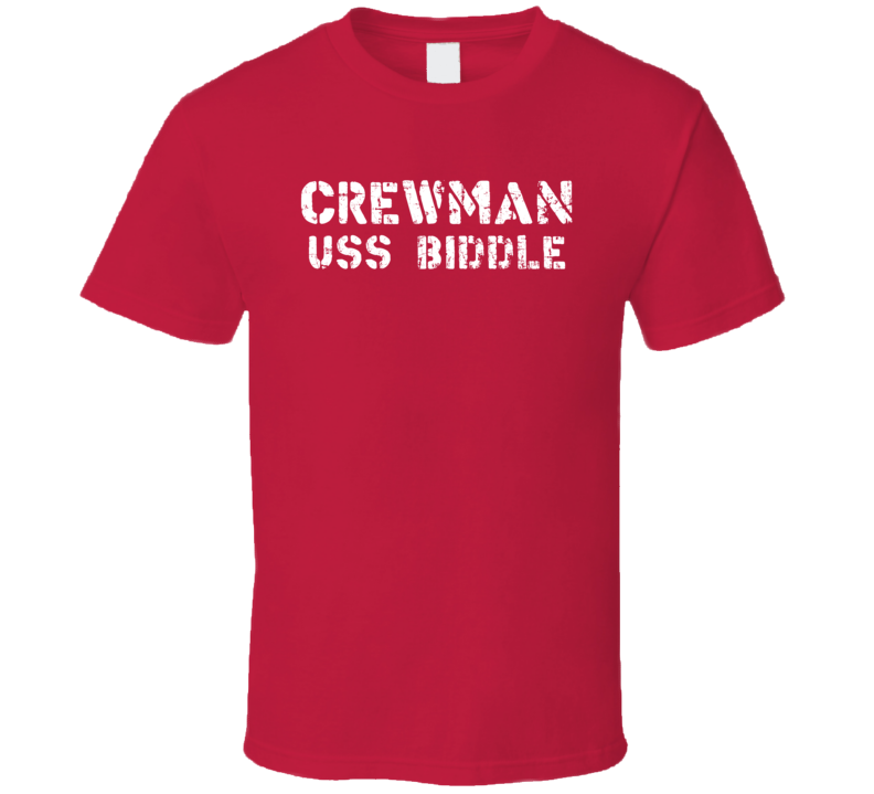 Crewman USS Biddle US Navy T Shirt