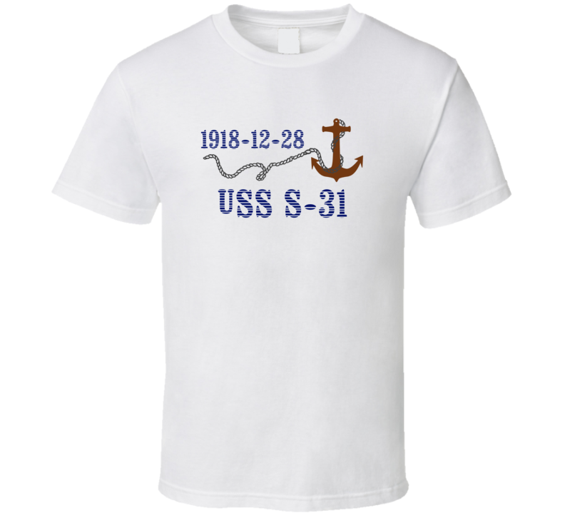 USS S-31 6937 Anchor Navy Ship TShirt