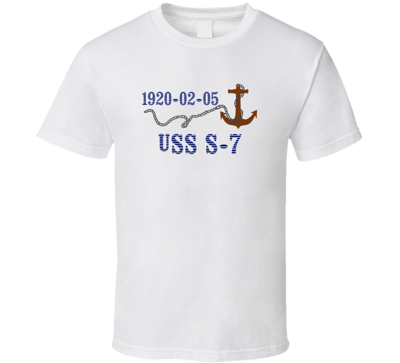 USS S-7 7341 Anchor Navy Ship TShirt