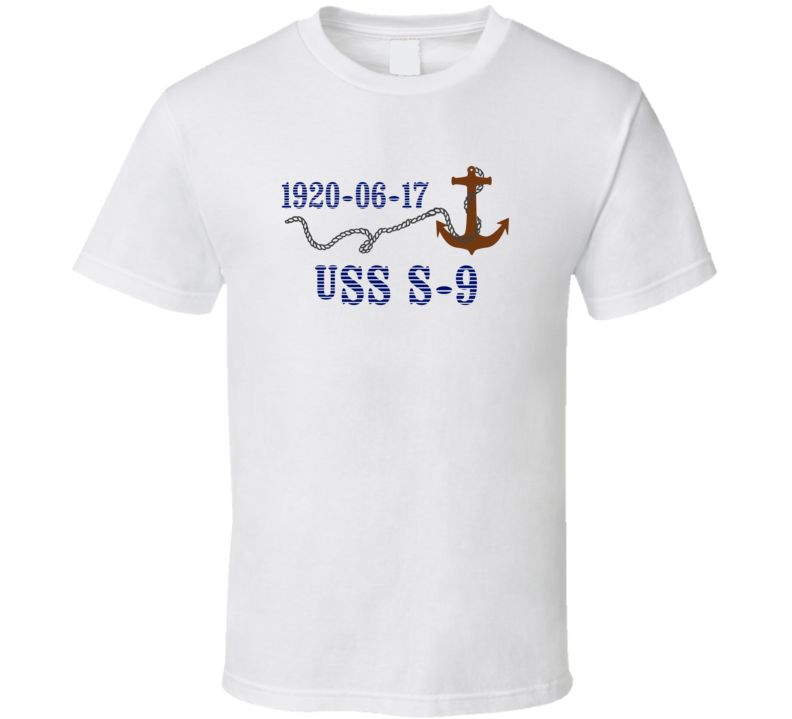 USS S-9 7474 Anchor Navy Ship TShirt