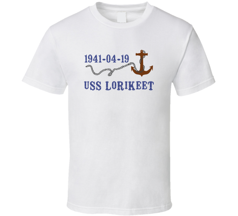 USS Lorikeet 15085 Anchor Navy Ship TShirt