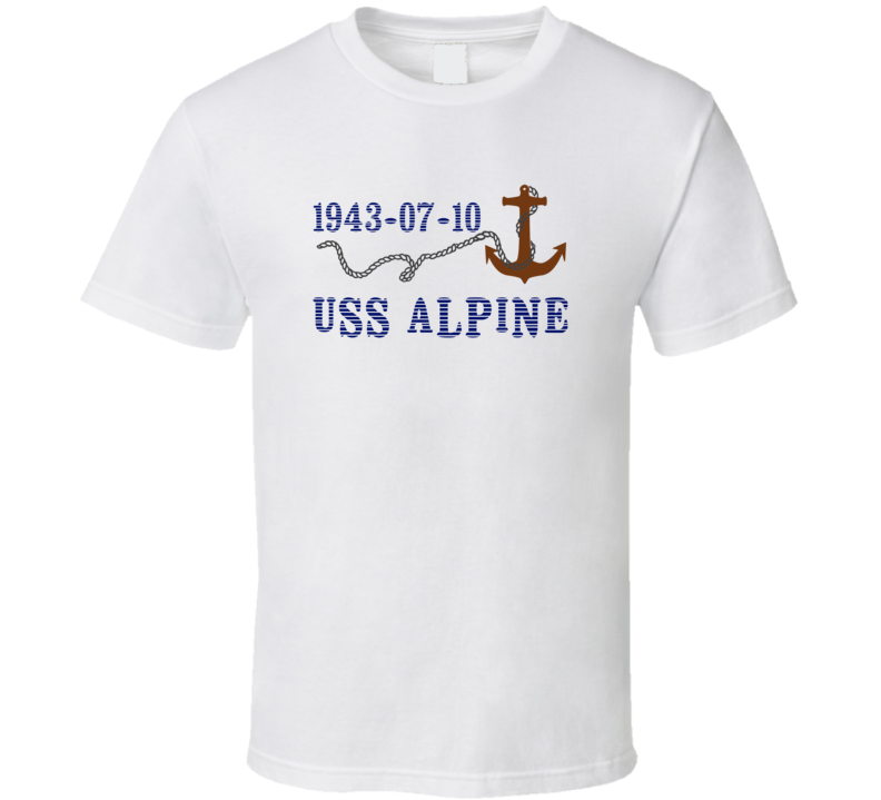 USS Alpine 15897 Anchor Navy Ship TShirt