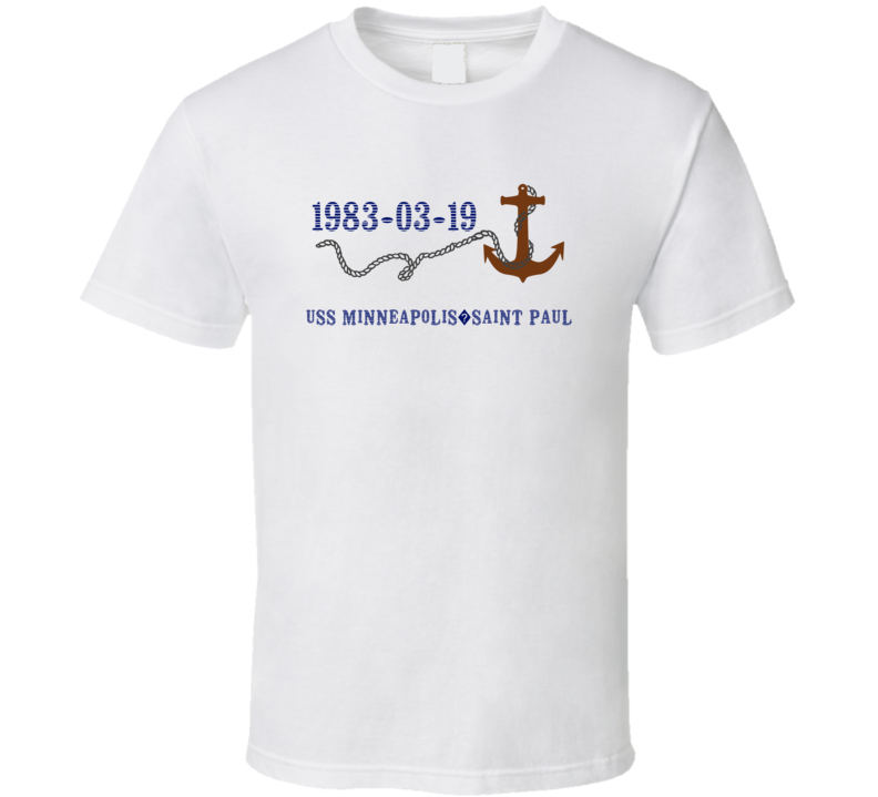 USS Minneapolis?Saint Paul 30394 Anchor Navy Ship TShirt USS Minneapolis?Saint Paul 30394 Anchor Navy Ship TShirt