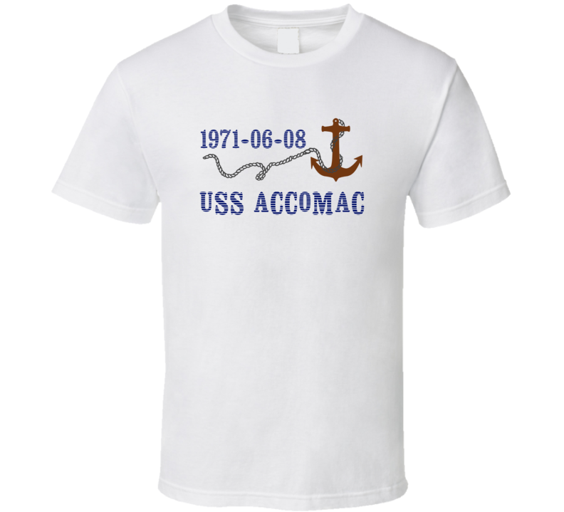 USS Accomac 26092 Anchor Navy Ship TShirt USS Accomac 26092 Anchor Navy Ship TShirt