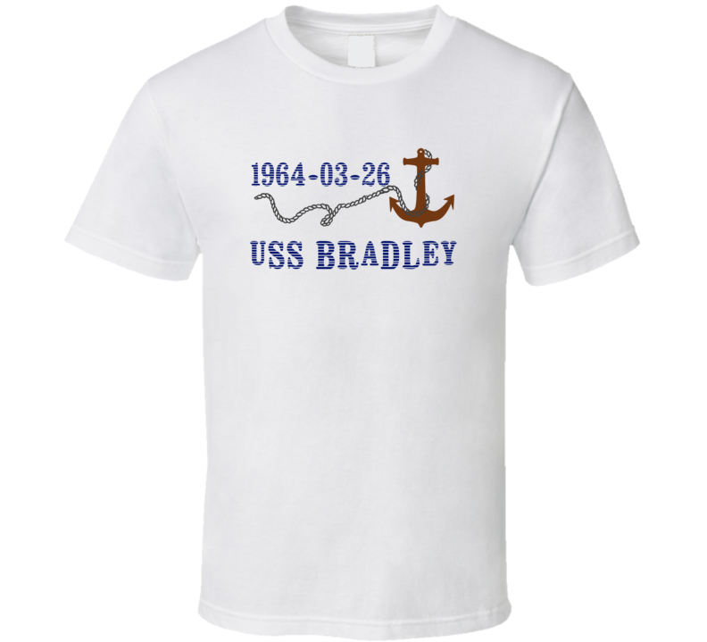 USS Bradley 23462 Anchor Navy Ship TShirt