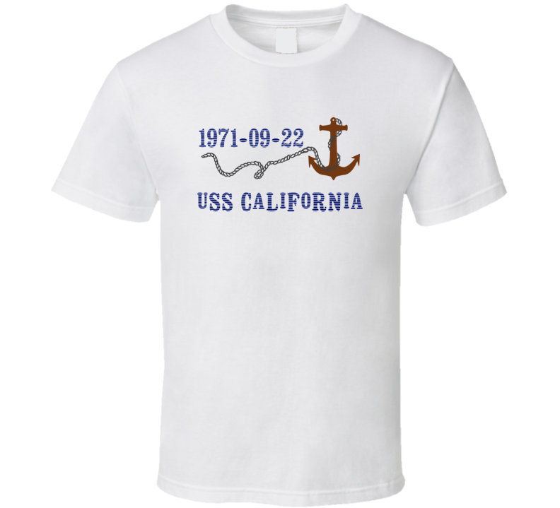 USS California 26198 Anchor Navy Ship TShirt USS California 26198 Anchor Navy Ship TShirt