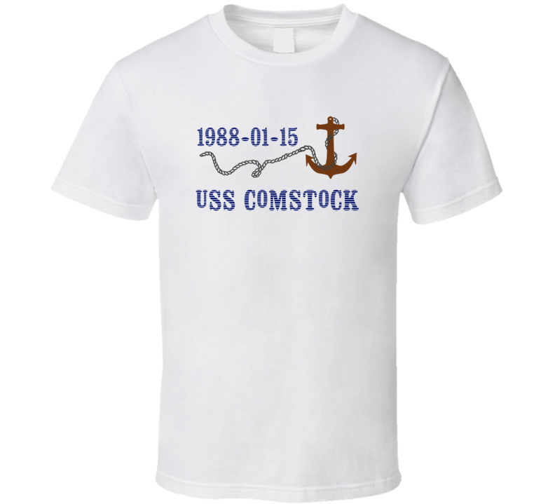 USS Comstock 32157 Anchor Navy Ship TShirt