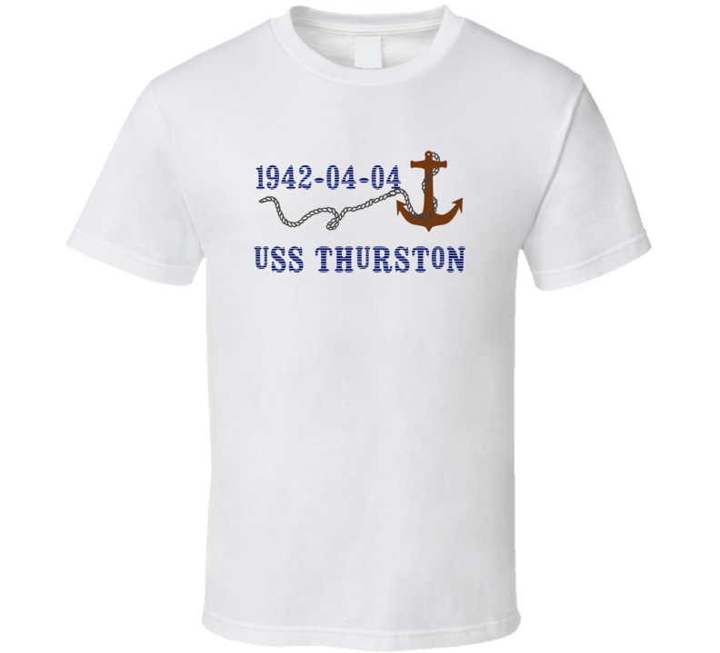 USS Thurston 15435 Anchor Navy Ship TShirt