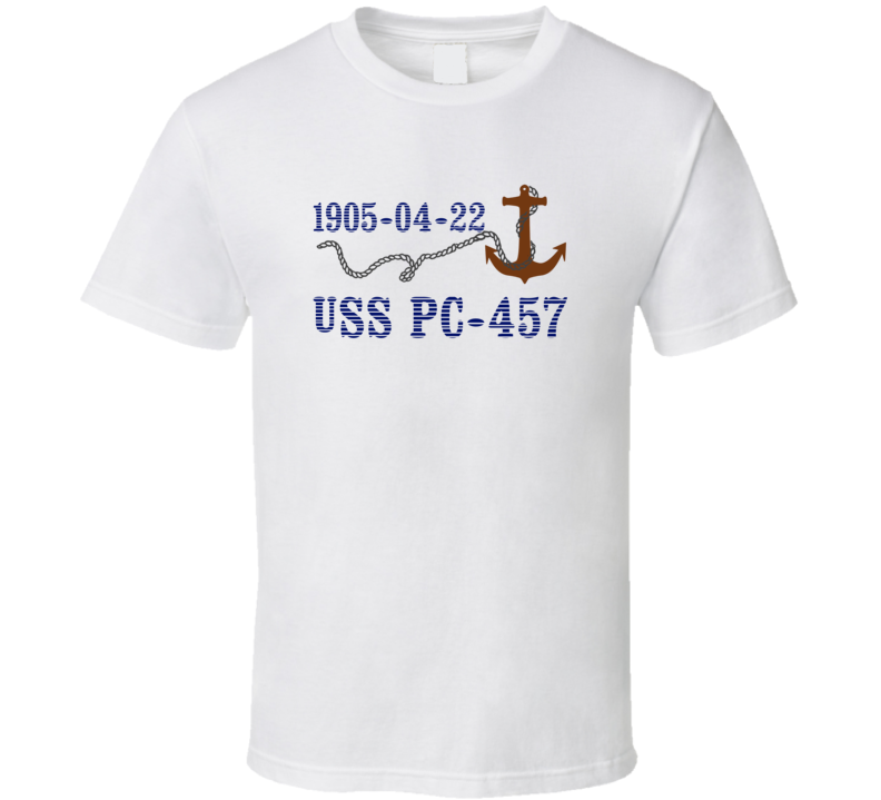 USS PC-457 1939 Anchor Navy Ship TShirt