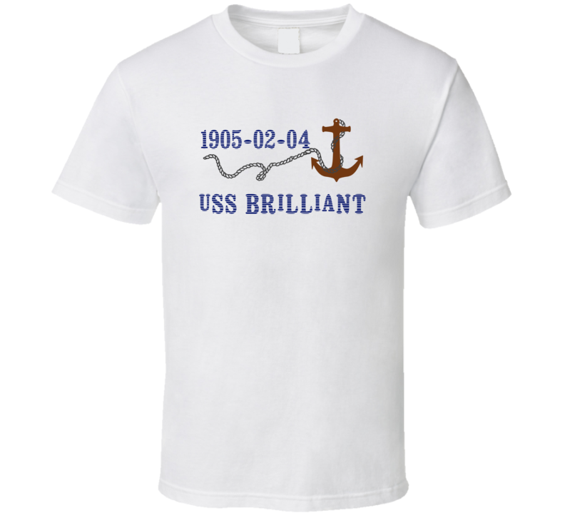 USS Brilliant 1862 Anchor Navy Ship TShirt USS Brilliant 1862 Anchor Navy Ship TShirt