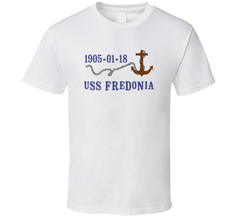 USS Fredonia 1845 Anchor Navy Ship TShirt USS Fredonia 1845 Anchor Navy Ship TShirt