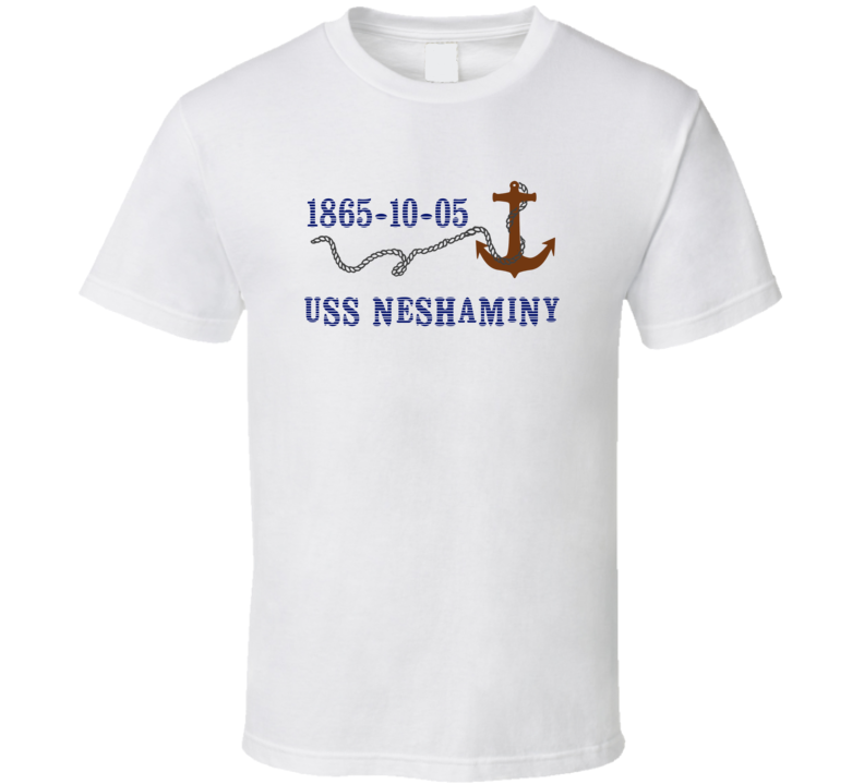 USS Neshaminy 1865-10-05 Anchor Navy Ship TShirt USS Neshaminy 1865-10-05 Anchor Navy Ship TShirt