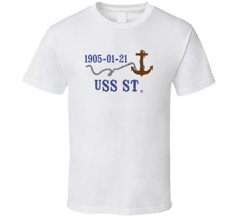 USS St 1848 Anchor Navy Ship TShirt USS St 1848 Anchor Navy Ship TShirt