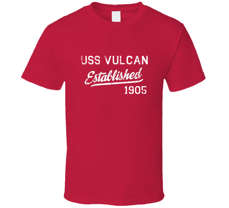 USS Vulcan Established 1905 US Navy Grunge T Shirt