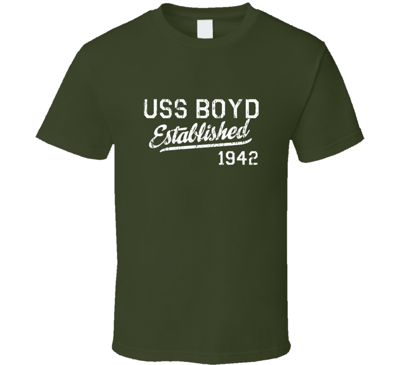USS Boyd Established 1942 US Navy Grunge T Shirt USS Boyd Established 1942 US Navy Grunge T Shirt