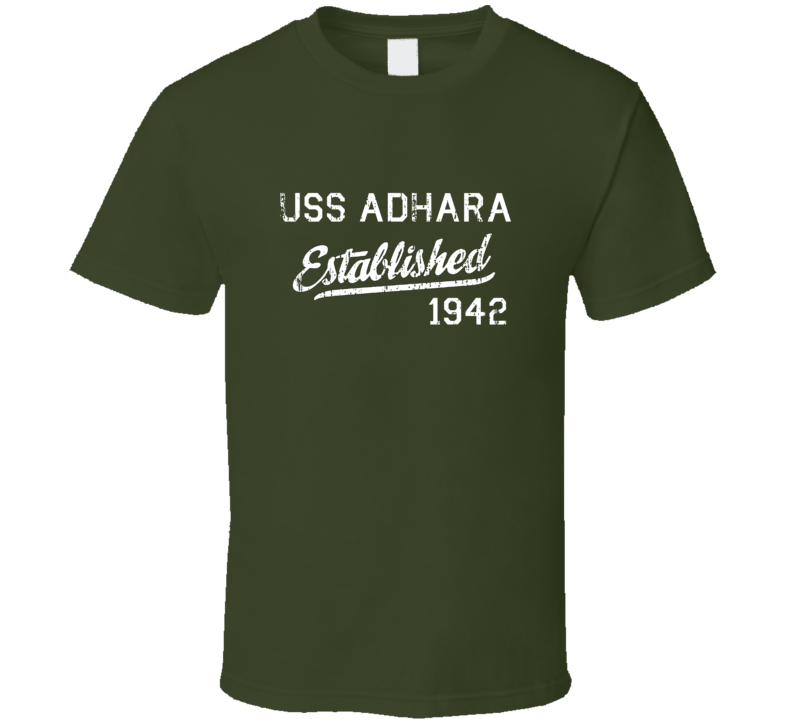 USS Adhara Established 1942 US Navy Grunge T Shirt USS Adhara Established 1942 US Navy Grunge T Shirt