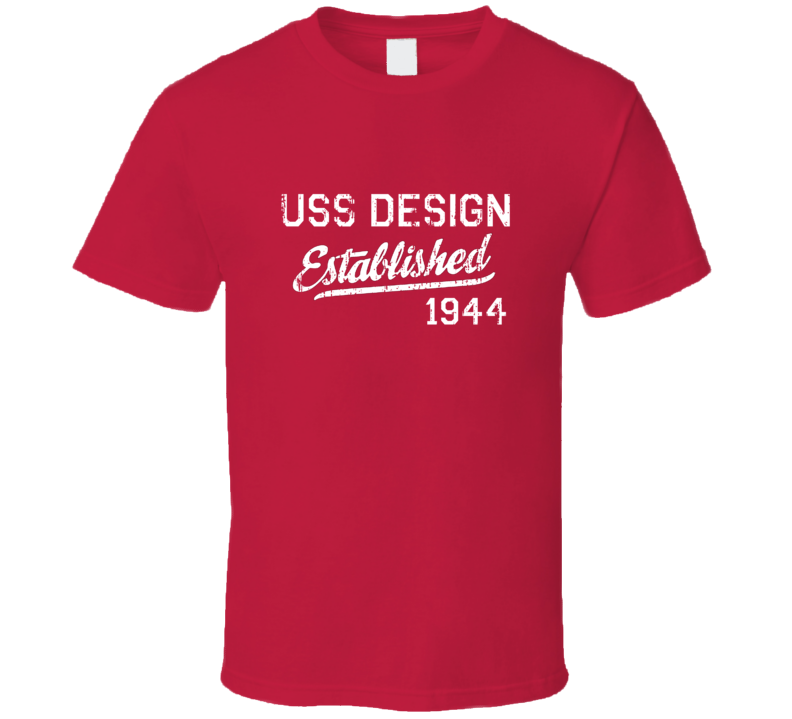 USS Design Established 1944 US Navy Grunge T Shirt USS Design Established 1944 US Navy Grunge T Shirt