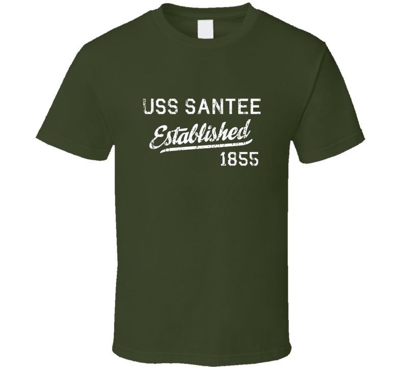 USS Santee Established 1855 US Navy Grunge T Shirt