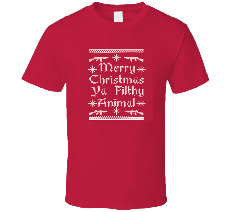 Ya Filthy Animal Christmas Ugly sweater design t-shirt Ya Filthy Animal Christmas Ugly sweater design t-shirt