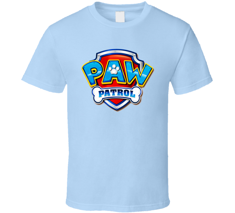 Paw Patrol Cartoon Dogs Kids TV Show Logo T Shirt